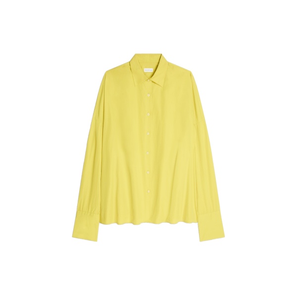 Dries Van Noten Cotton cocoon shirt in Lime | Tops | Coveti