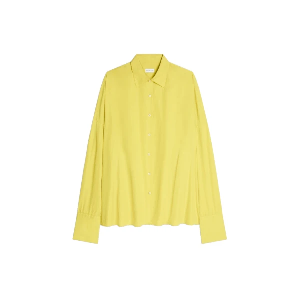 Dries Van Noten Cotton cocoon shirt in Lime | Tops | Coveti