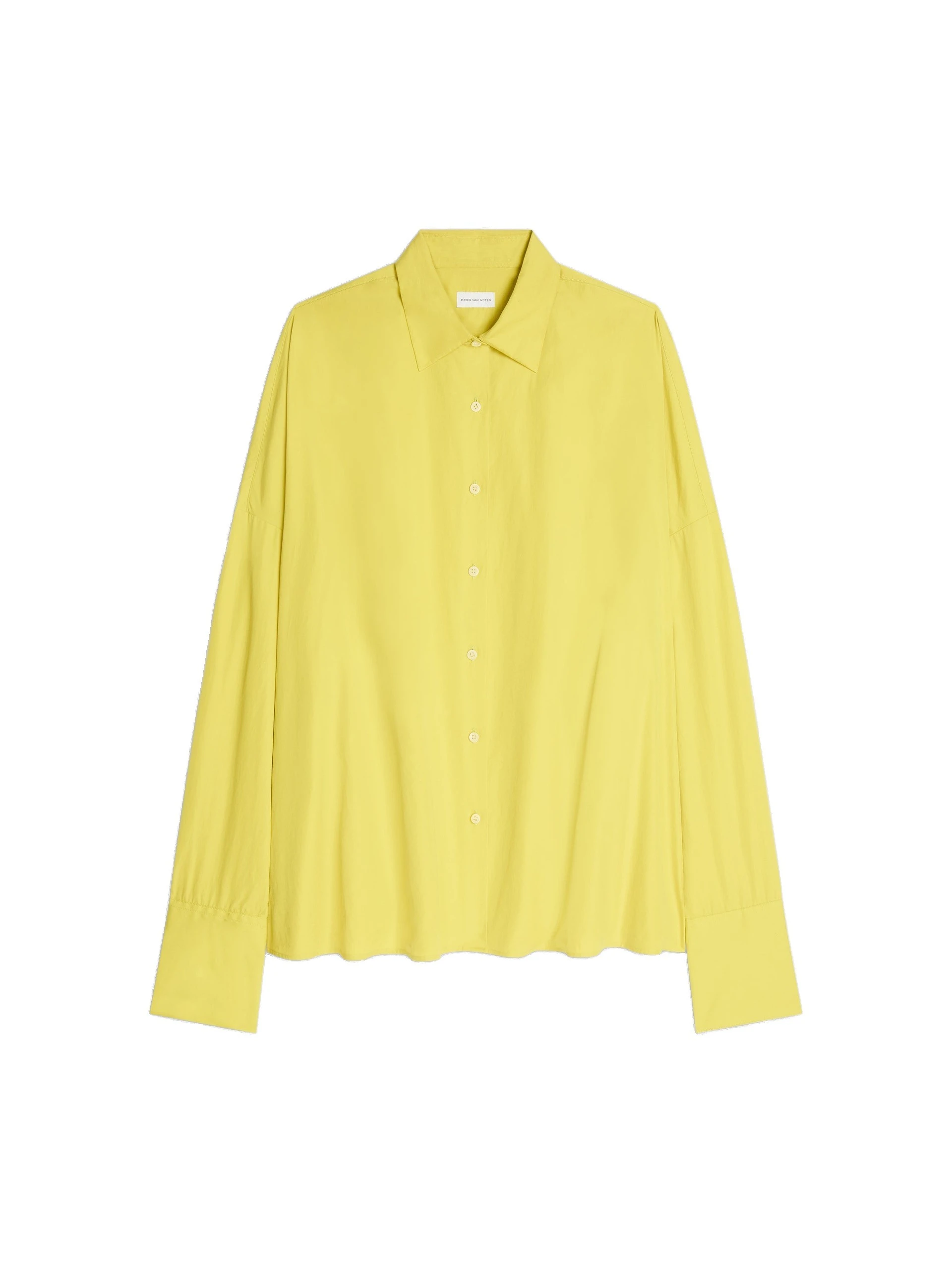 Dries Van Noten Cotton cocoon shirt in Lime | Tops | Coveti Dries Van Noten Cotton cocoon shirt in Lime | Tops | Coveti