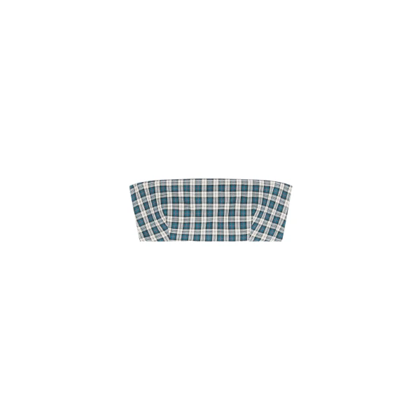 Dries Van Noten Cotton flannel bandeau top in Petrol | Tops | Coveti