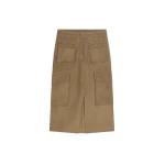 Dries Van Noten Cotton poplin cargo skirt in Khaki | Skirts | Coveti