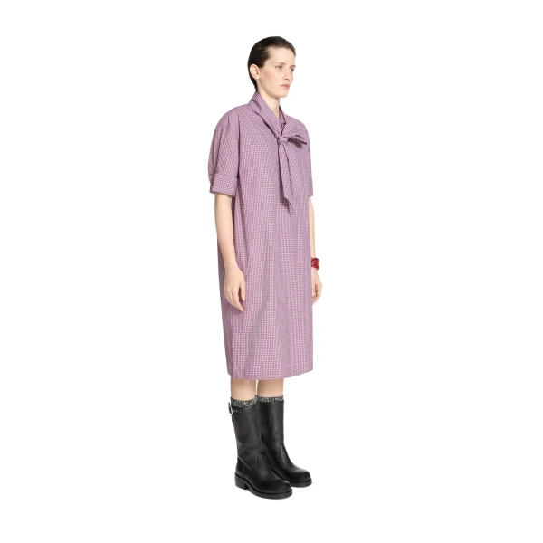Cotton shirt dress in Purple - Image 3