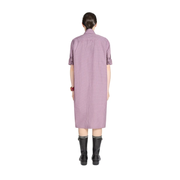 Cotton shirt dress in Purple - Image 4