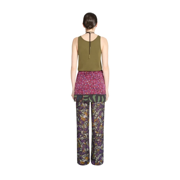 Cotton tank top in Khaki - Image 4