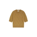 Dries Van Noten Crew neck merino sweater in Khaki | Knitwear | Coveti