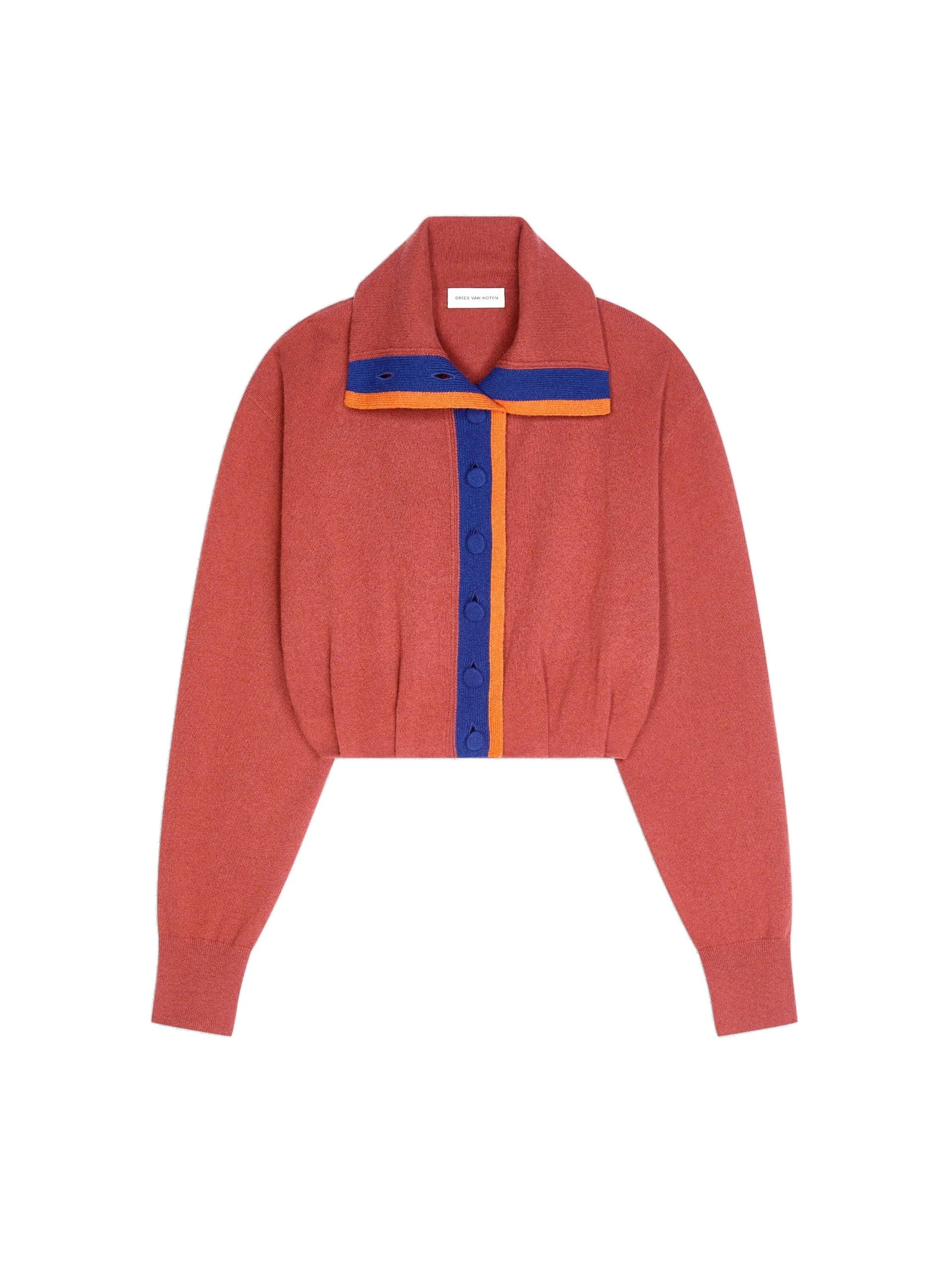 Dries Van Noten Cropped cashmere cardigan in Old Rose | Knitwear | Coveti Dries Van Noten Cropped cashmere cardigan in Old Rose | Knitwear | Coveti