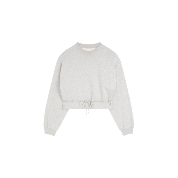 Dries Van Noten Cropped sweatshirt in Grey Melange | Tops | Coveti