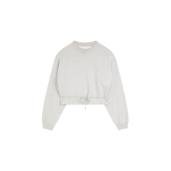 Cropped sweatshirt in Grey Melange