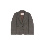 Dries Van Noten Cropped wool blazer in Brown | Jackets | Coveti