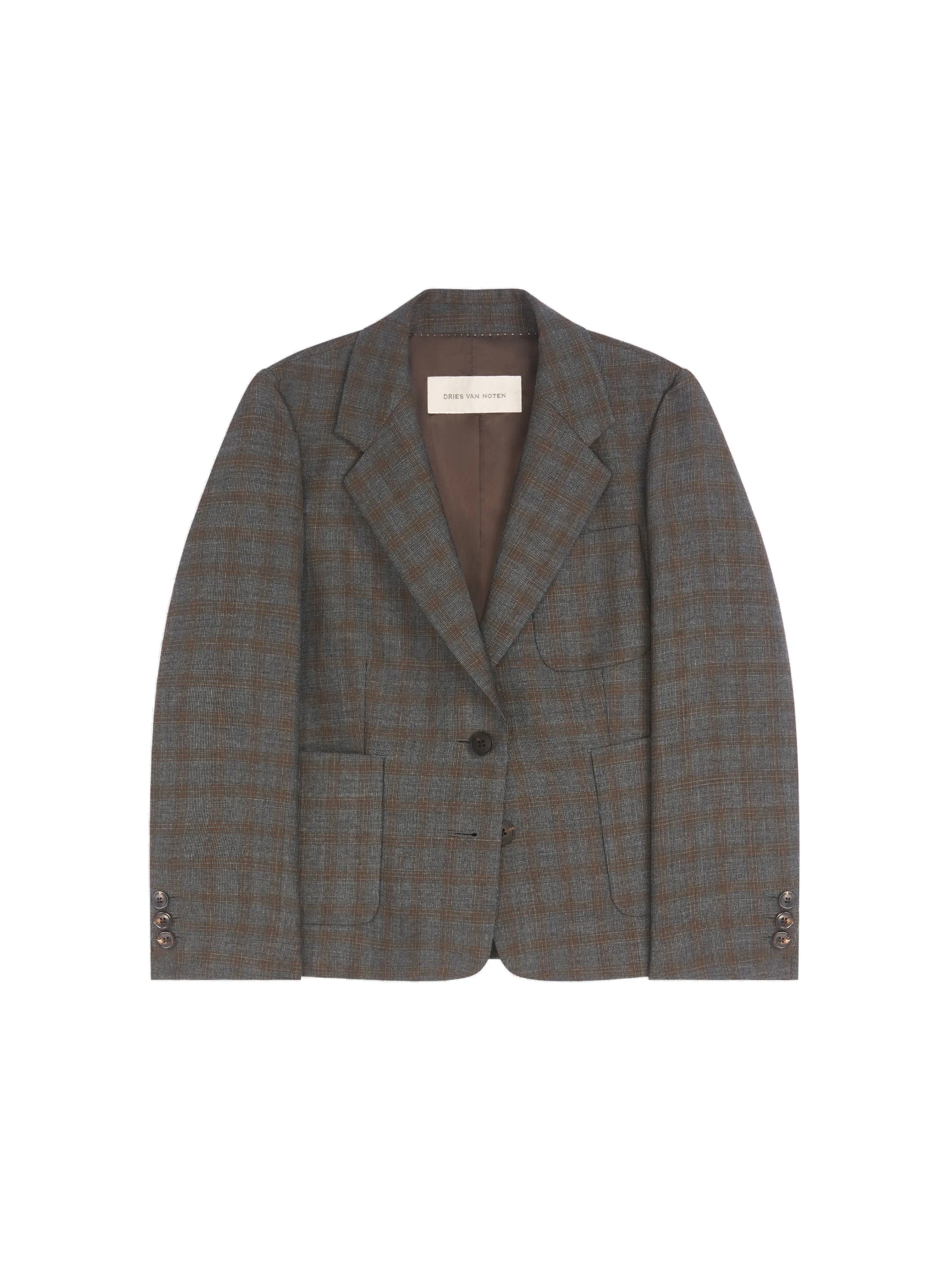 Dries Van Noten Cropped wool blazer in Brown | Jackets | Coveti Dries Van Noten Cropped wool blazer in Brown | Jackets | Coveti