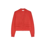 Dries Van Noten Cropped wool cardigan in Brique | Knitwear | Coveti