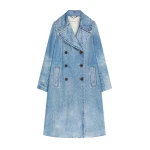 Dries Van Noten Double breasted denim coat in Blue | Coats | Coveti