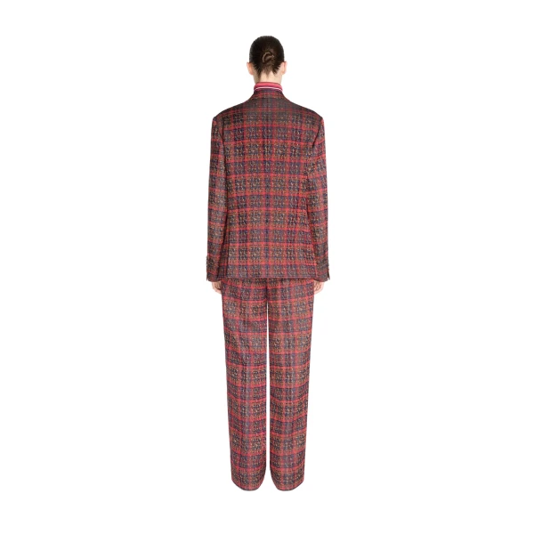 Double breasted jacquard blazer in Red - Image 4