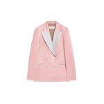 Dries Van Noten Double breasted tuxedo blazer in Old Rose | Jackets | Coveti