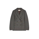 Dries Van Noten Double breasted wool blazer in Brown | Jackets | Coveti