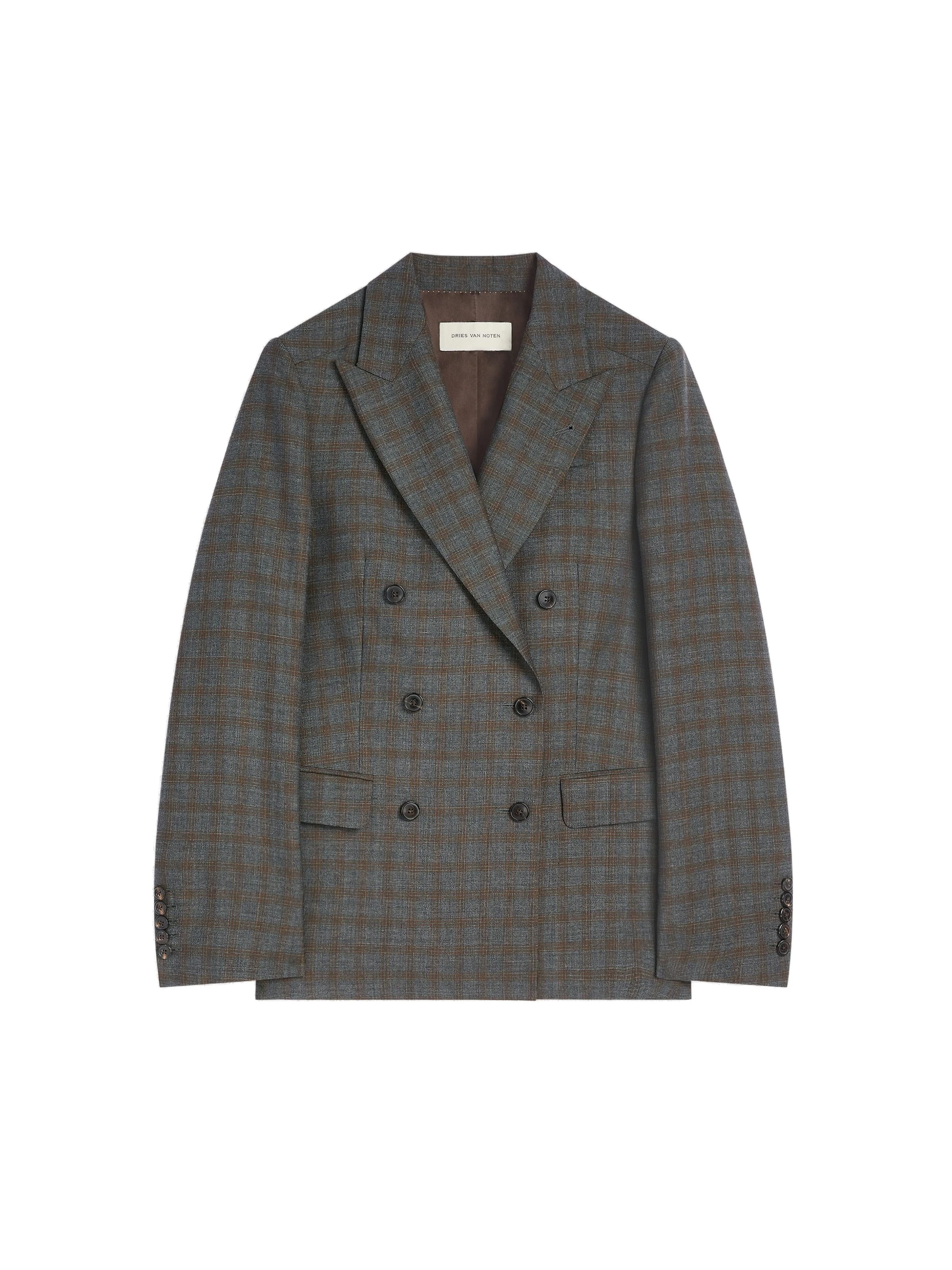 Dries Van Noten Double breasted wool blazer in Brown | Jackets | Coveti Dries Van Noten Double breasted wool blazer in Brown | Jackets | Coveti
