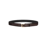 Dries Van Noten Double leather belt in Choco