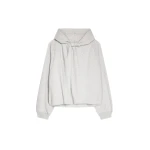 Dries Van Noten Draped cotton hoodie in Grey Melange | Hoodies | Coveti