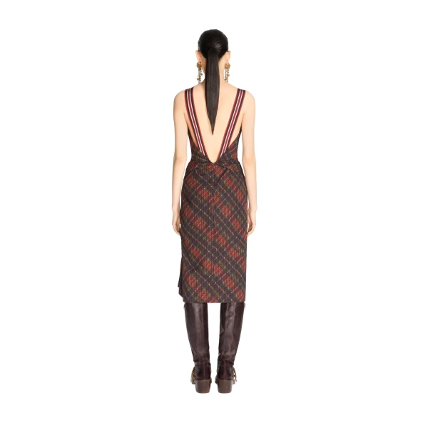 Draped gingham dress - Image 4