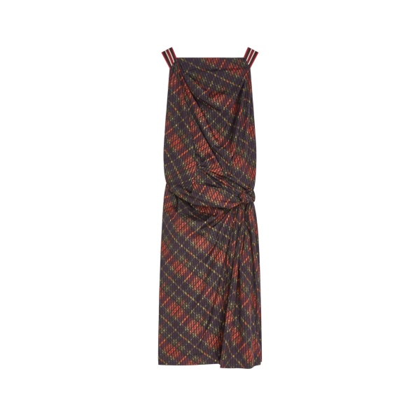 Dries Van Noten Draped gingham dress | Dresses | Coveti