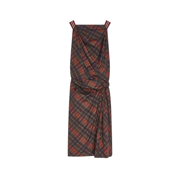 Dries Van Noten Draped gingham dress | Dresses | Coveti