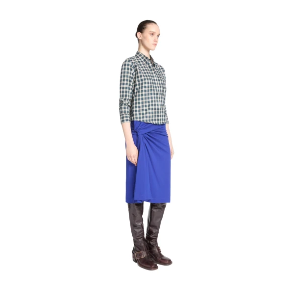 Draped jersey skirt in Electric - Image 3