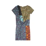 Dries Van Noten Draped viscose dress in Bottle | Dresses | Coveti