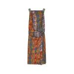 Dries Van Noten Draped viscose dress in Orange | Dresses | Coveti