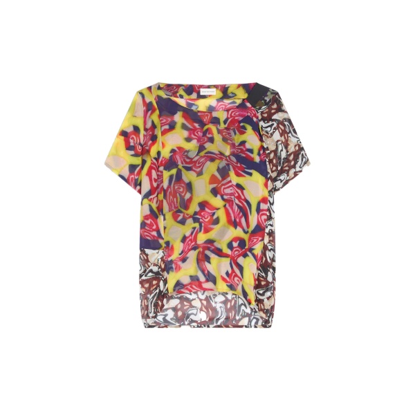 Dries Van Noten Draped viscose top in Purple | Tops | Coveti