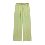 Dries Van Noten Elasticated jacquard pants in Light Green | Pants | Coveti