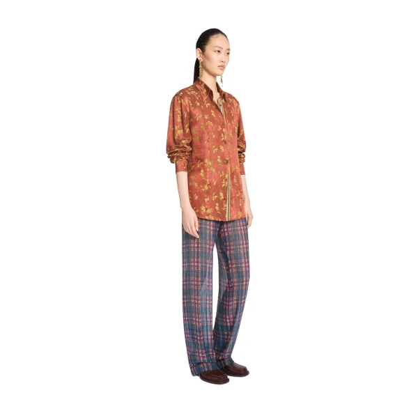 Elasticated lurex pants in Blue - Image 3