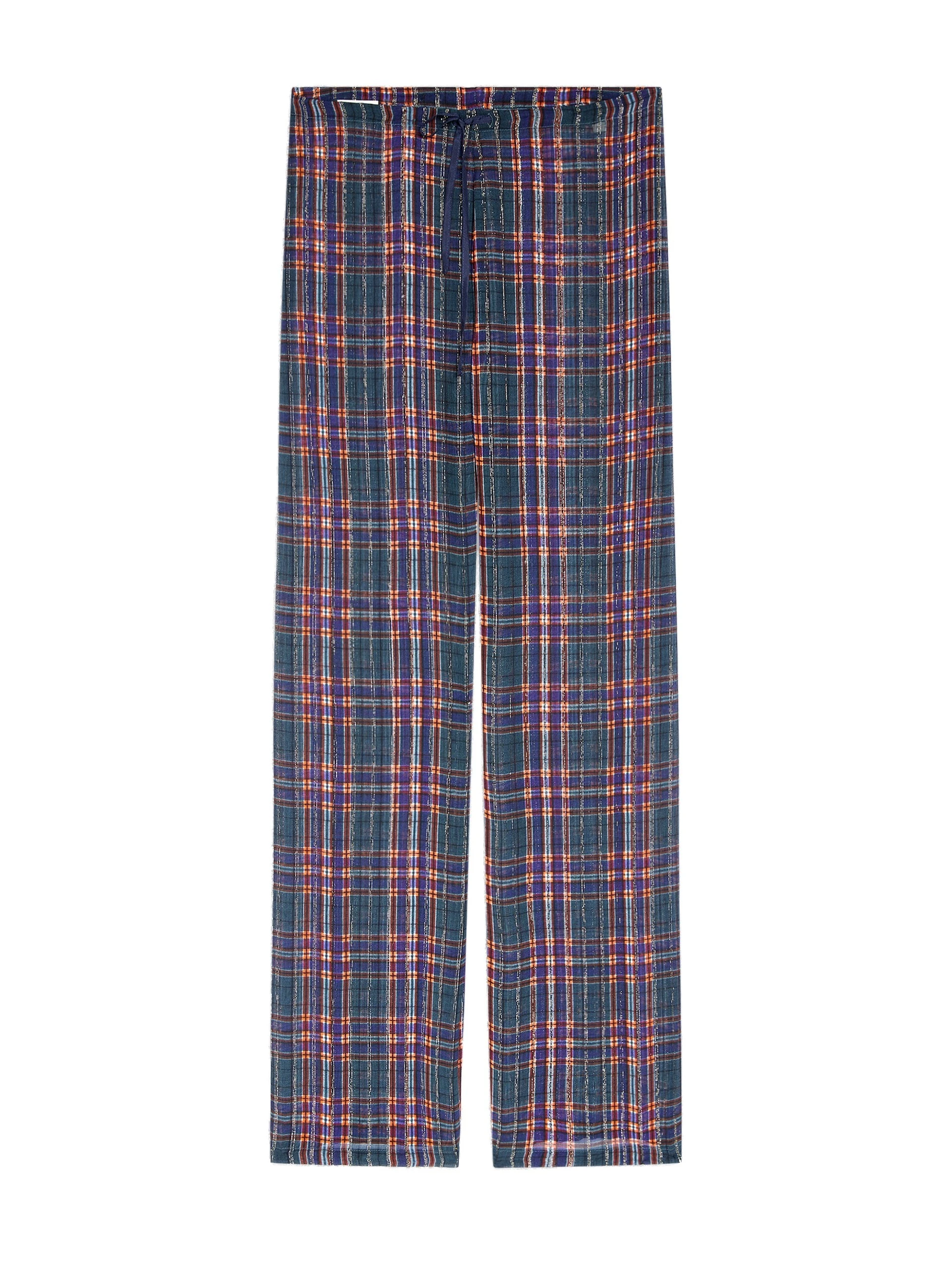 Dries Van Noten Elasticated lurex pants in Blue | Pants | Coveti Dries Van Noten Elasticated lurex pants in Blue | Pants | Coveti