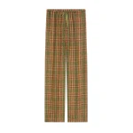 Dries Van Noten Elasticated lurex pants in Khaki | Pants | Coveti