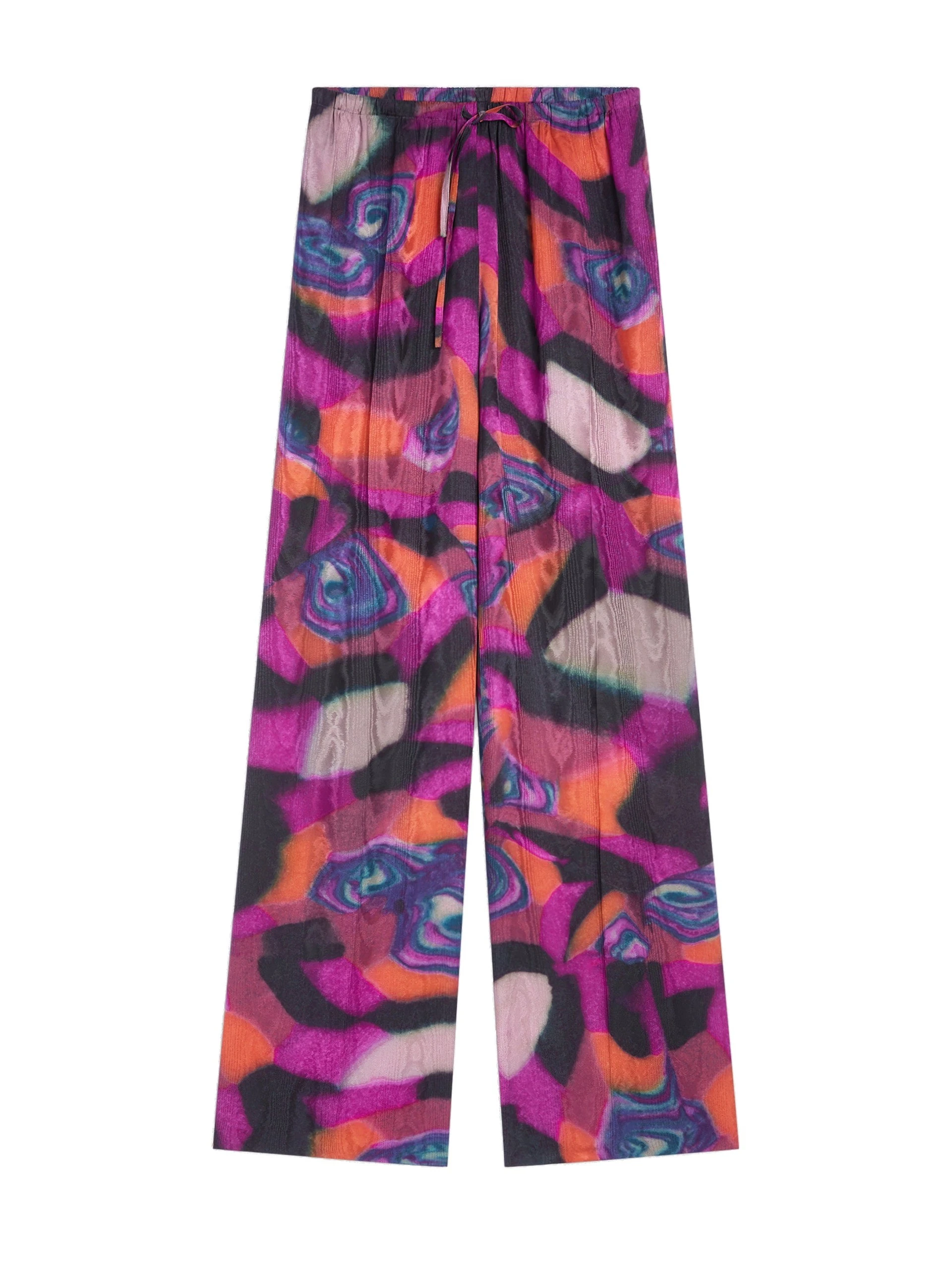 Dries Van Noten Elasticated moiré pants in Fuchsia | Pants | Coveti Dries Van Noten Elasticated moiré pants in Fuchsia | Pants | Coveti