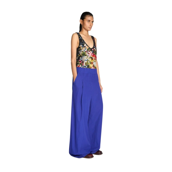Elasticated overdyed pants in Electric - Image 3