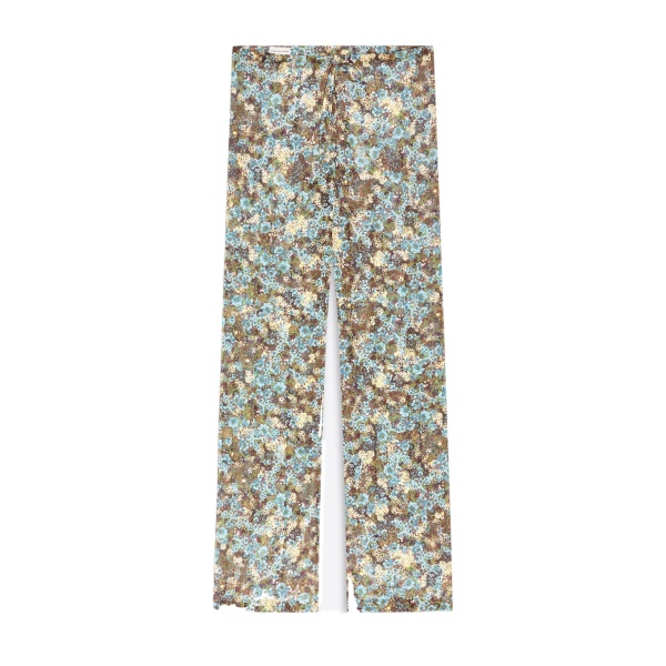 Dries Van Noten Elasticated pleated pants in Sky | Pants | Coveti