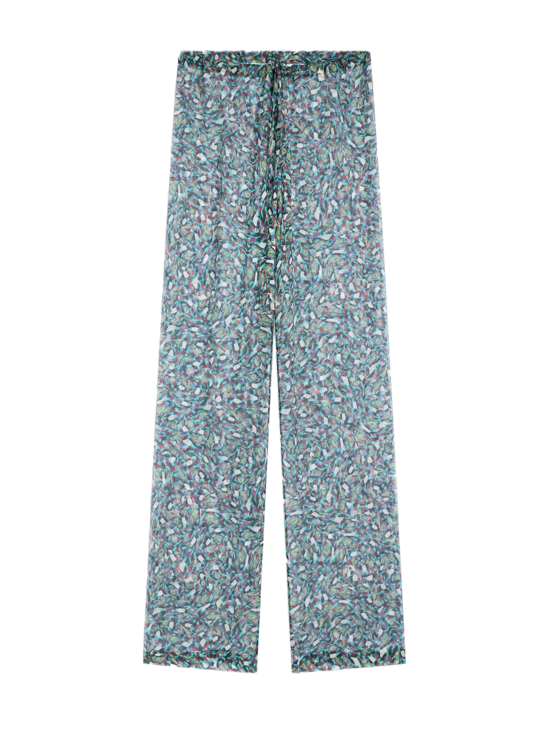 Dries Van Noten Elasticated silk pants in Petrol | Pants | Coveti Dries Van Noten Elasticated silk pants in Petrol | Pants | Coveti
