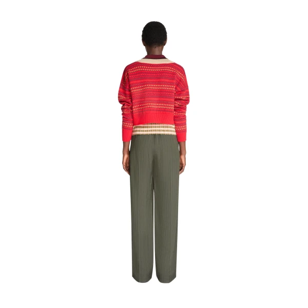 Elasticated viscose pants in Bottle - Image 4