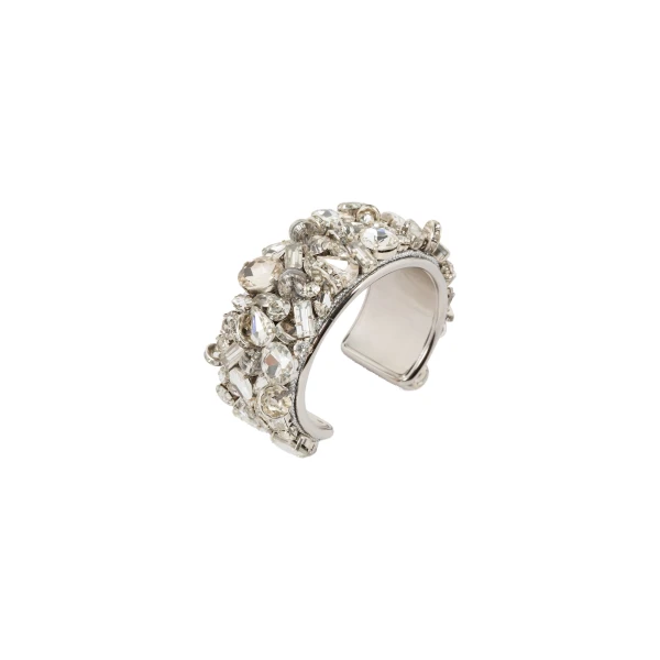 Embellished cuff bracelet in Silver - Image 4