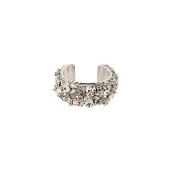 Dries Van Noten Embellished cuff bracelet in Silver