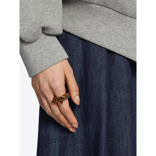 Embellished ring in Brown - Image 2