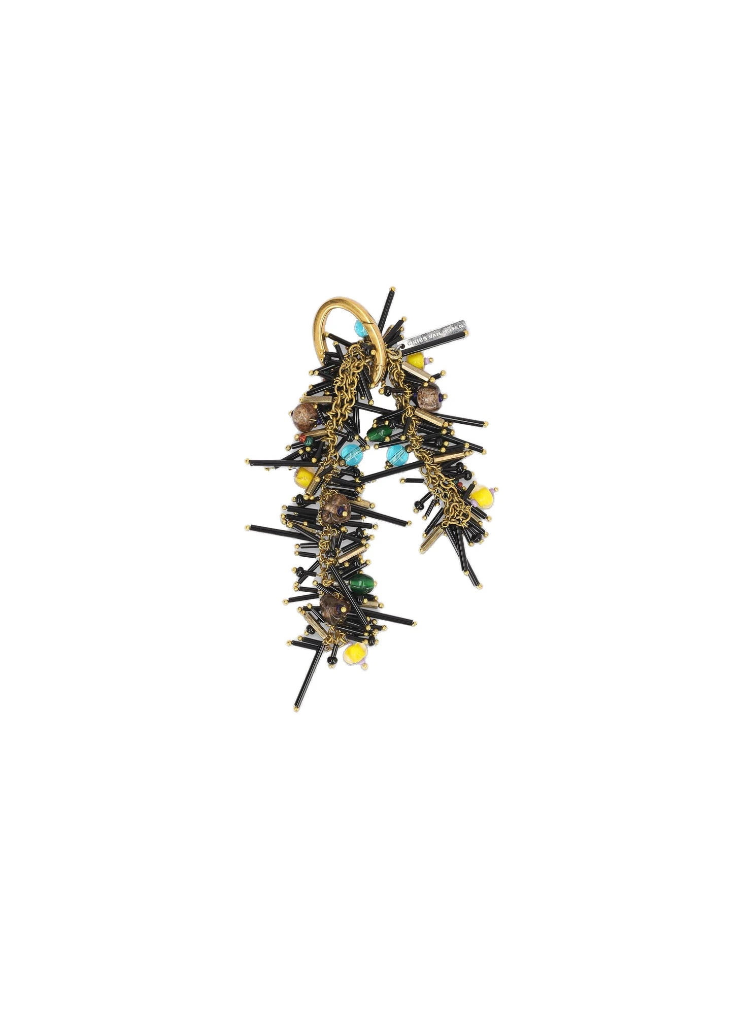 Dries Van Noten Embroidered bag charm | Brooches & Pins | Coveti Dries Van Noten Embroidered bag charm