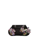 Dries Van Noten Embroidered clutch bag in Black