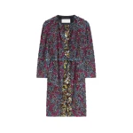Dries Van Noten Embroidered coat in Petrol | Coats | Coveti