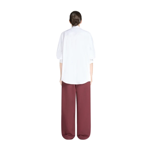 Embroidered cocoon shirt in White - Image 4