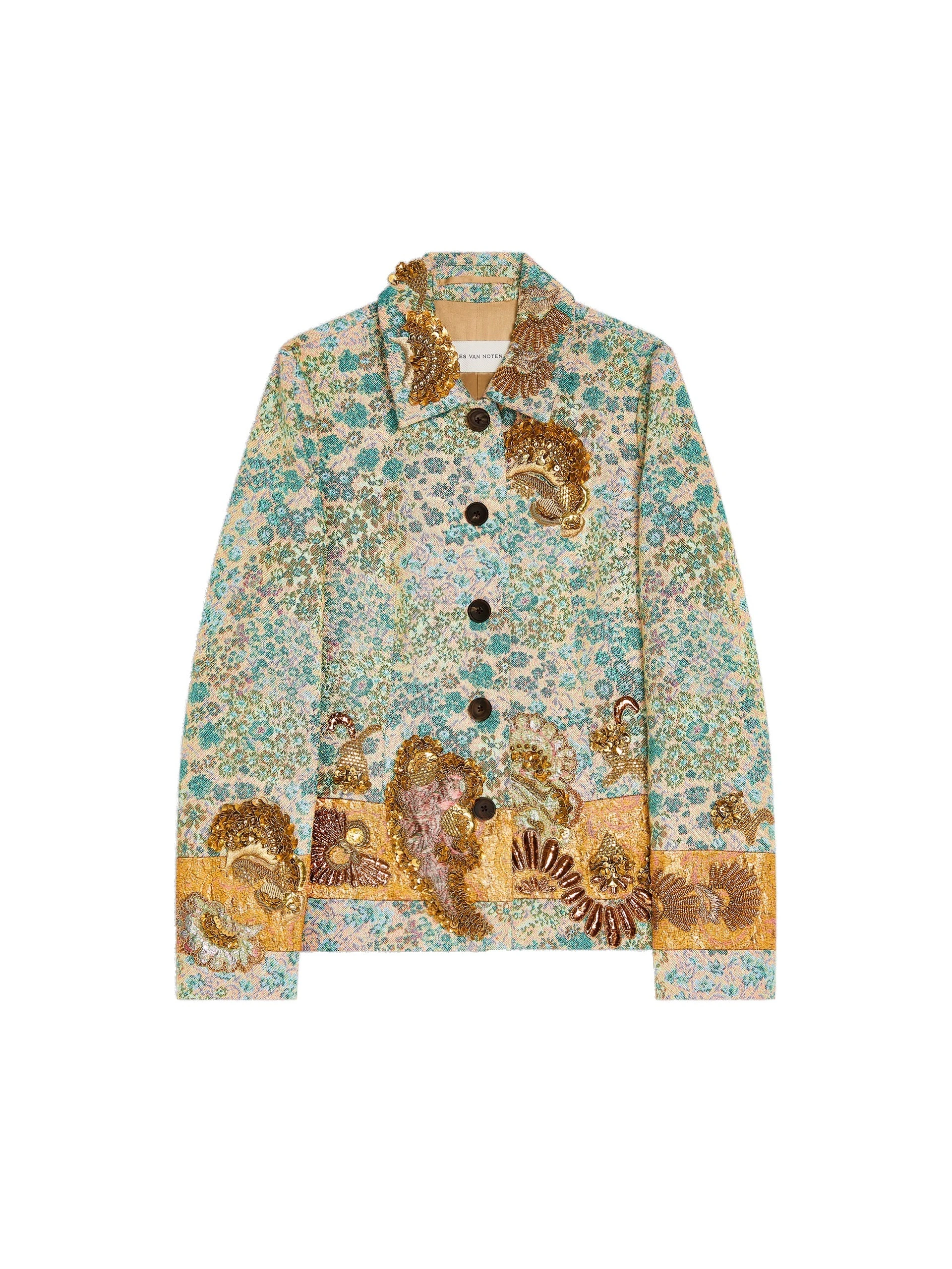 Dries Van Noten Embroidered floral blazer in Peach | Jackets | Coveti Dries Van Noten Embroidered floral blazer in Peach | Jackets | Coveti