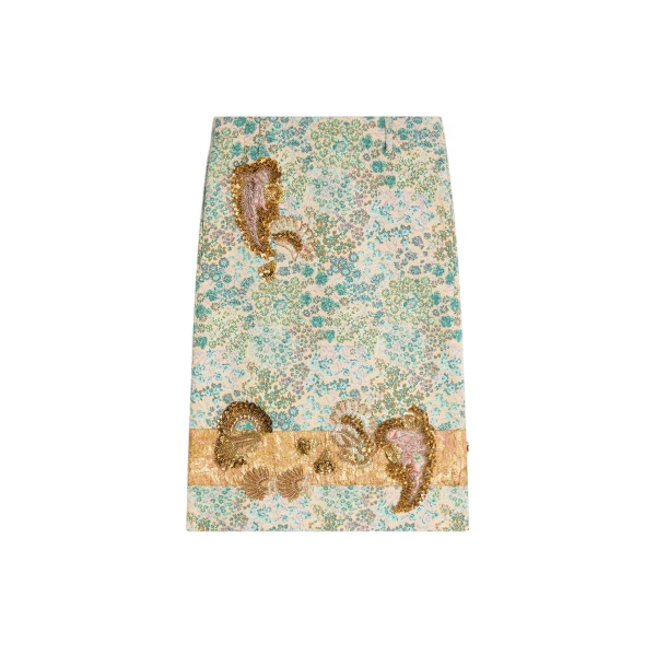 Dries Van Noten Embroidered floral skirt in Peach | Skirts | Coveti