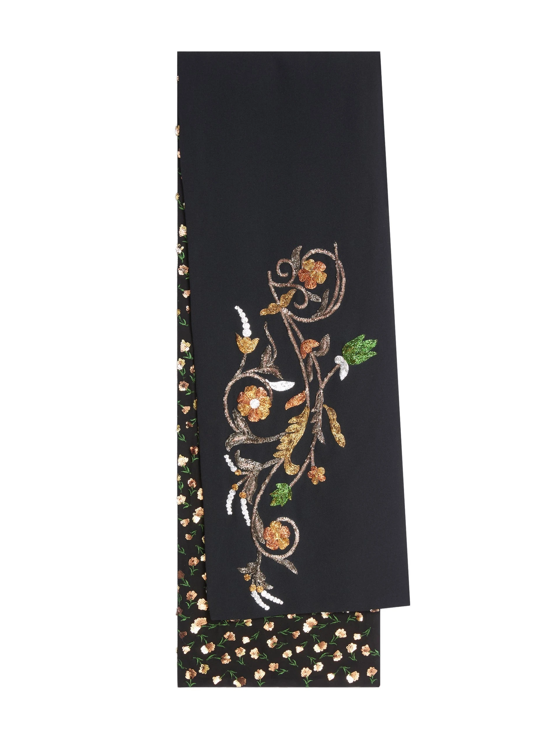 Dries Van Noten Embroidered scarf in Black | Scarves | Coveti Dries Van Noten Embroidered scarf in Black