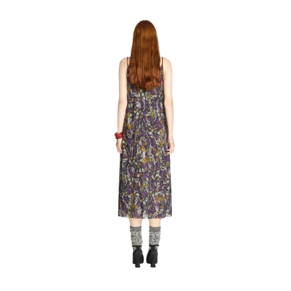 Embroidered slip dress in Purple - Image 4