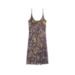 Dries Van Noten Embroidered slip dress in Purple | Dresses | Coveti